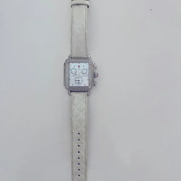 Michele Deco Mid Diamond Watch Head and band - Picture 3 of 9